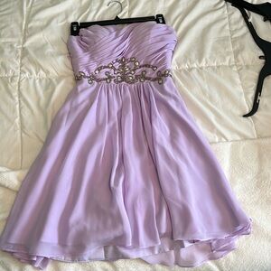 Lilac strapless dress
